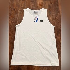 Adidas Original Trefoil White Tank Top Men Size XS NWT